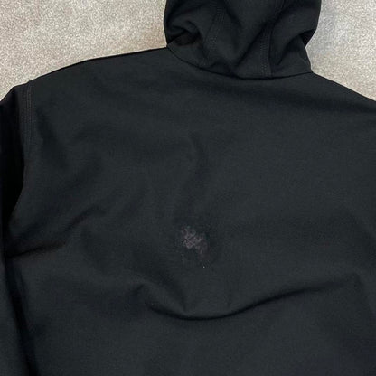 Black hooded Carhartt active jacket M 90s style canvasy skater bomber