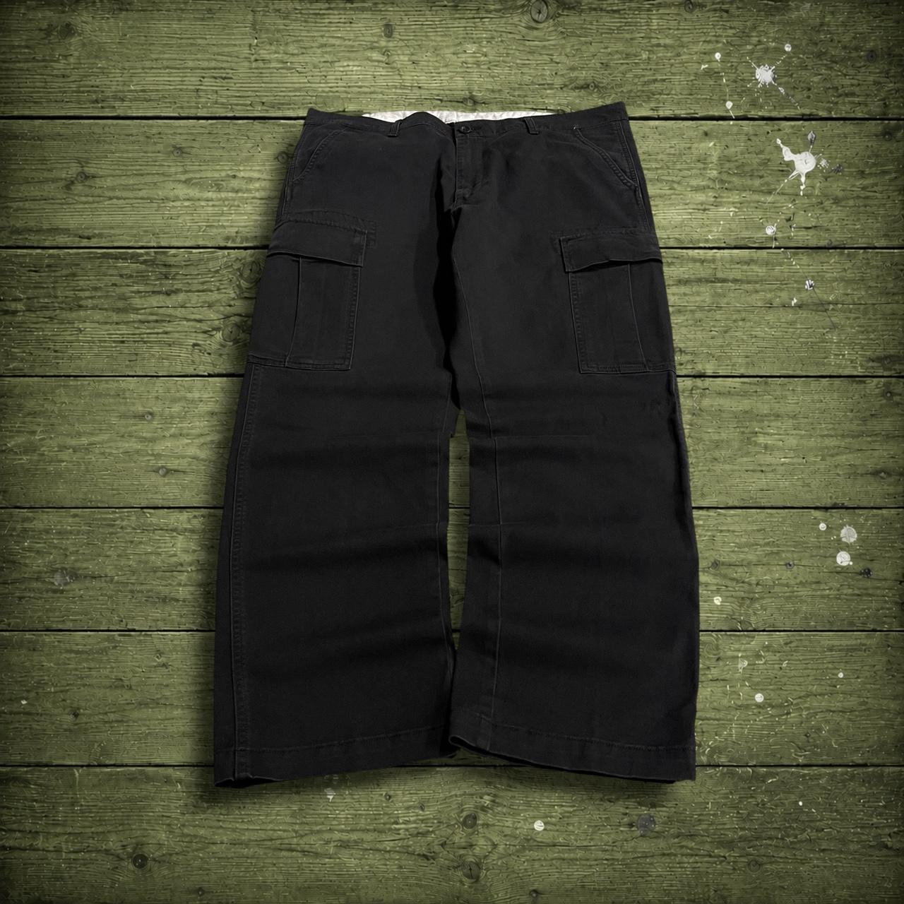 Levi’s cargo pants straight leg y2k W36L30 black Chino style skate work trousers
