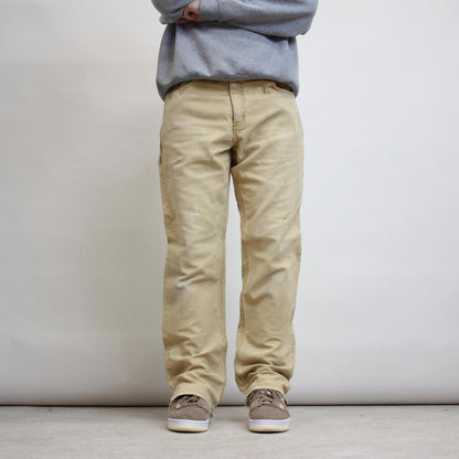 Cream Carhartt carpenter trousers W34L32 relaxed fit skater style pants