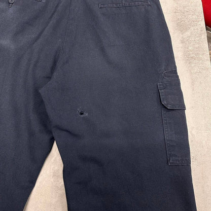 Navy Dickies cargo pants W36L32 loose twill chino style skater cargos