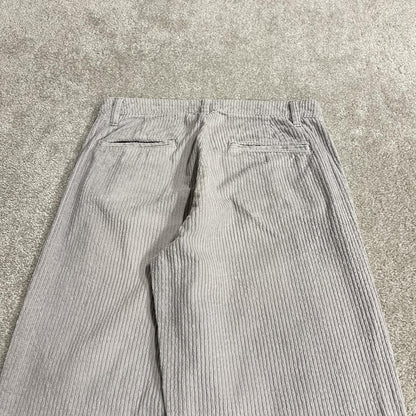 Wide wale corduroy pants loose grey Asos chunky jumbo cord trousers 100% cotton