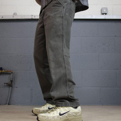 Carhartt carpenter pants relaxed y2k grey Straight leg skater style workwear pants