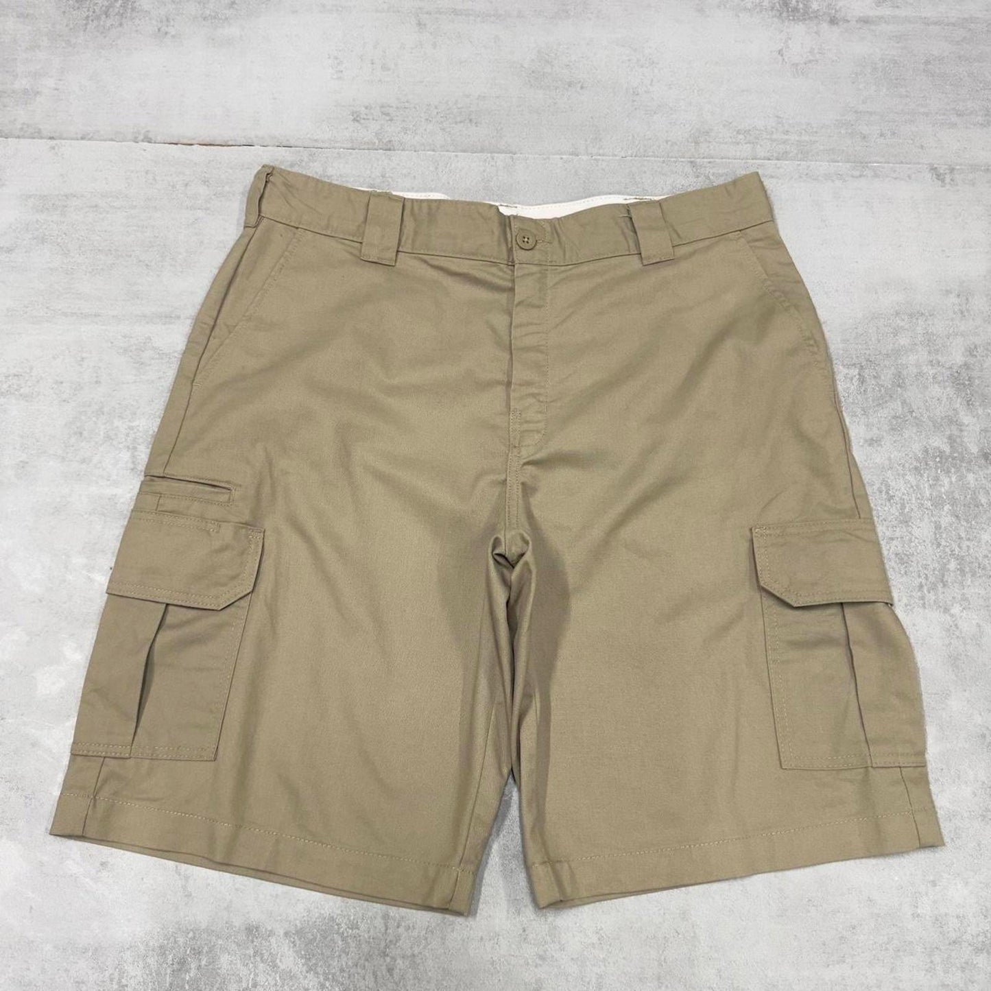 Khaki baggy Dickies cargo shorts W36 loose chino cargo skater style shorts