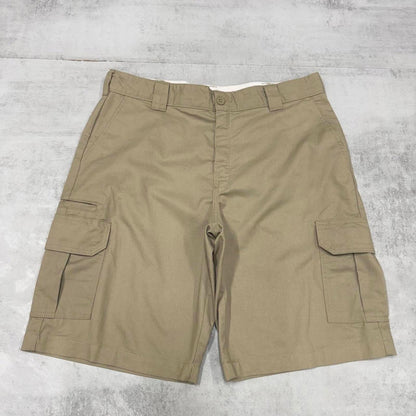 Khaki baggy Dickies cargo shorts W36 loose chino cargo skater style shorts