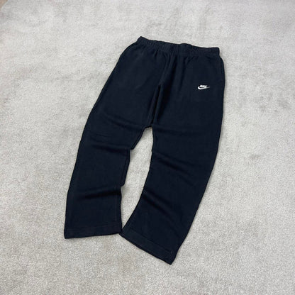 Black Nike joggers XL Swoosh logo y2k style sportswear track pants straight leg