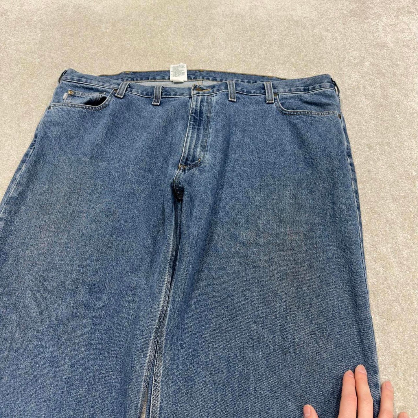 Y2K baggy Carhartt denim jeans blue Loose fit baggy skate style workwear pants