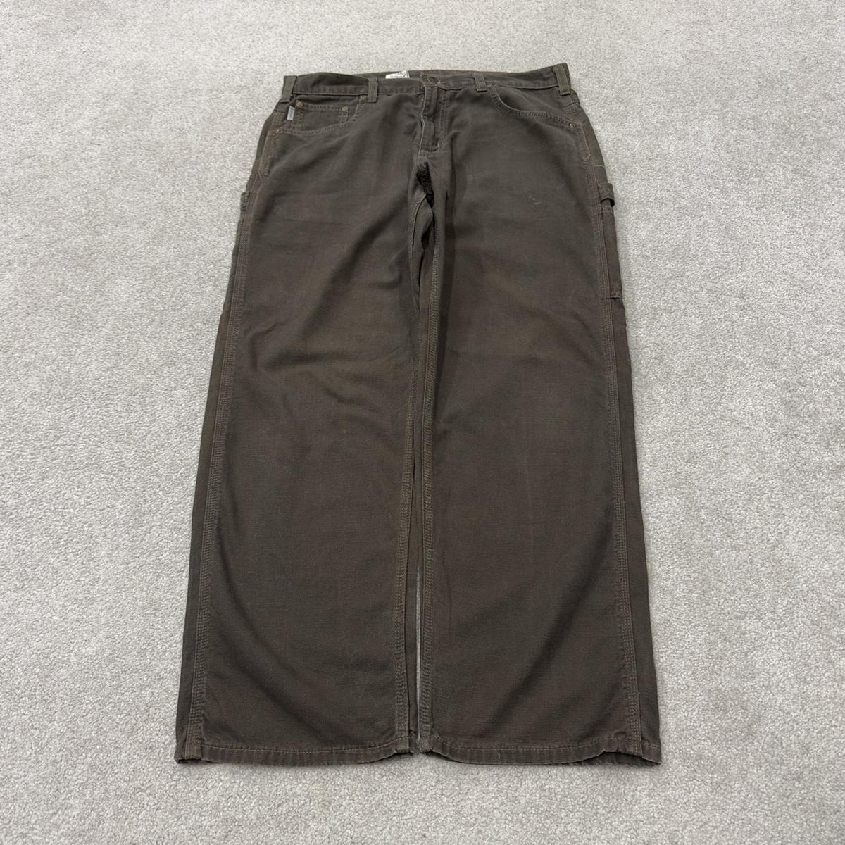 Baggy Carhartt carpenter pants y2k brown Loose fit skater 2000s style workwear cargo pants