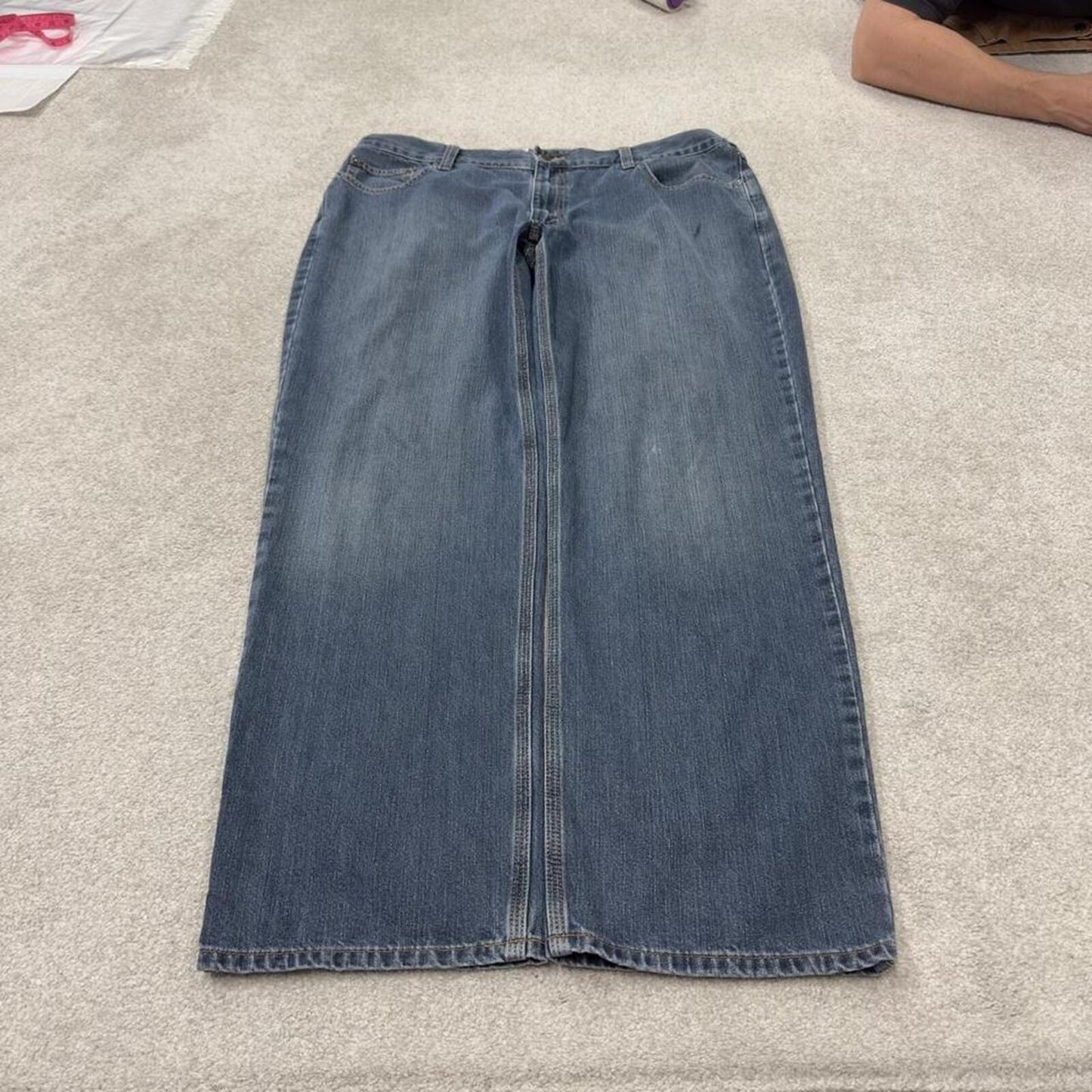 Carhartt work jeans relaxed blue Loose 100% cotton denim skate style y2k pants