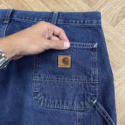 Vintage baggy carhartt carpenter jeans y2k Loose fit wide leg utility workwear cargo pants