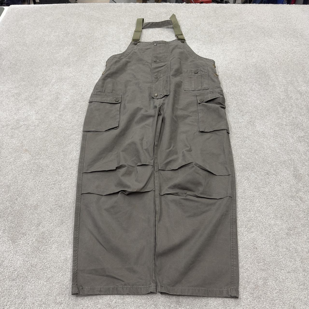Vintage baggy utility dungarees 00s overalls khaki XXL festival skate wear