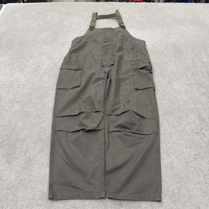 Vintage baggy utility dungarees 00s overalls khaki XXL festival skate wear