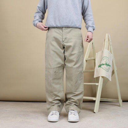 Beige Carhartt double knee trousers W36L30