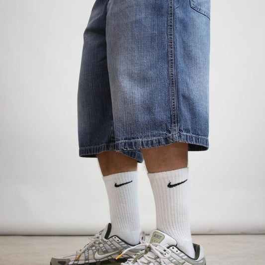 Baggy Dodeca skate jorts W36 wide leg denim 90s style skater shorts