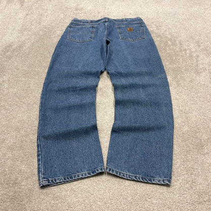 Vintage Carhartt jeans 90s skater style W36L32 blue denim 5 pocket workwear jeans