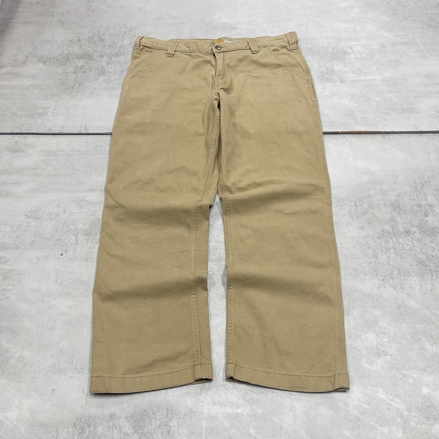 Mens Carhartt carpenter pants W36 L28 tan relaxed 90s style cargos