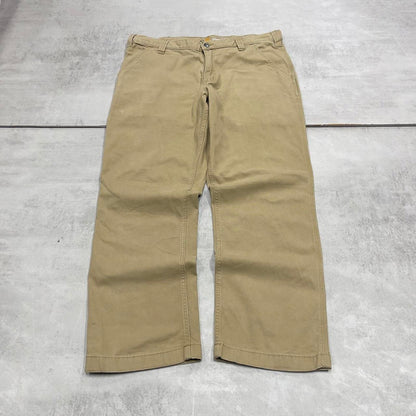 Mens Carhartt carpenter pants W36 L28 tan relaxed 90s style cargos