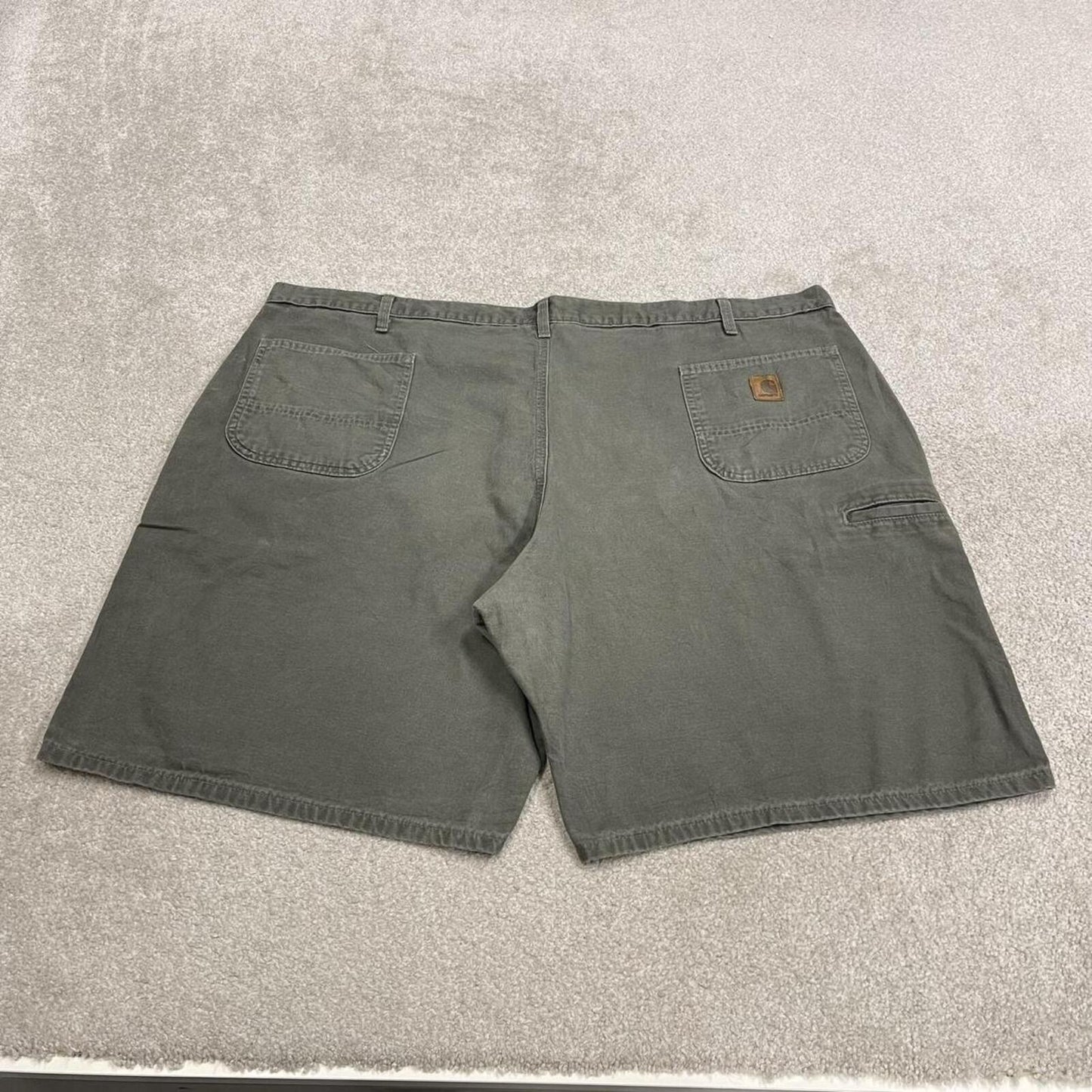 Carhartt baggy cargo shorts carpenter green Floaty canvas skater style work shorts