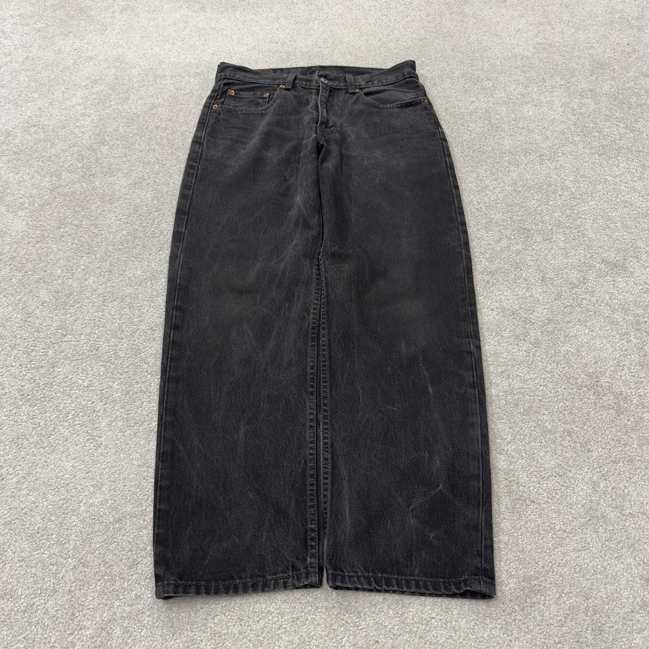 Black Levi’s 550 jeans Y2K denim Levi’s straight leg 2000s style pants red tab logo