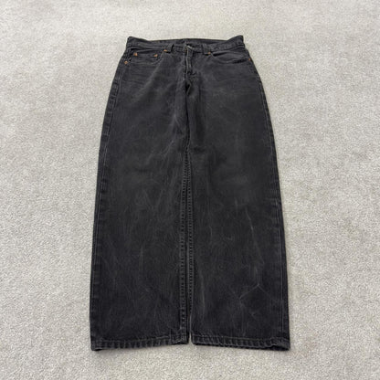Black Levi’s 550 jeans Y2K denim Levi’s straight leg 2000s style pants red tab logo