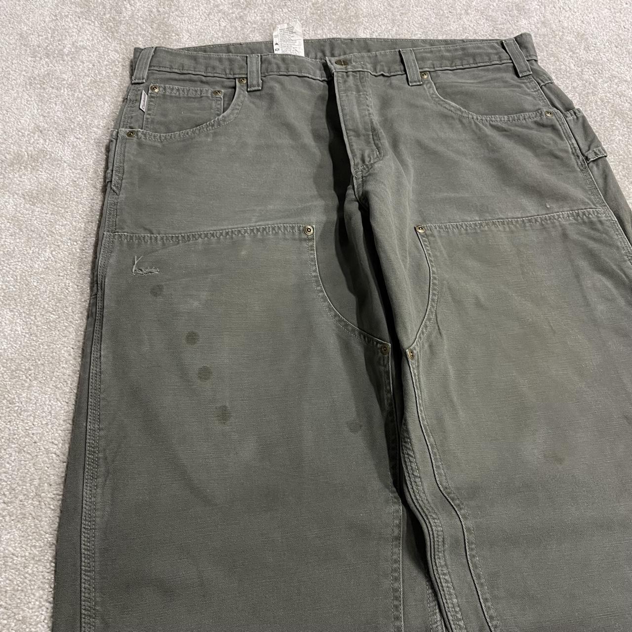 Carhartt double knee carpenter jeans Y2K green Loose fit baggy cargo utility pants wide leg