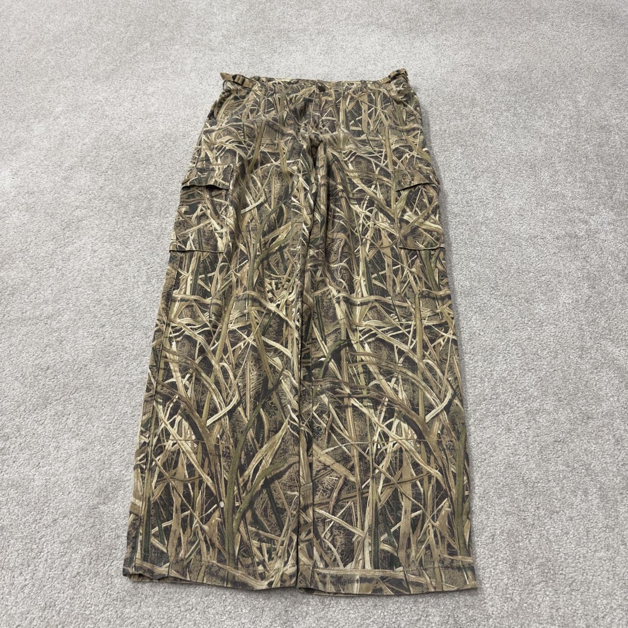 Cabelas’ Camo Realtree style cargo pants Y2K khaki Floaty leg camouflage loose hunting utility