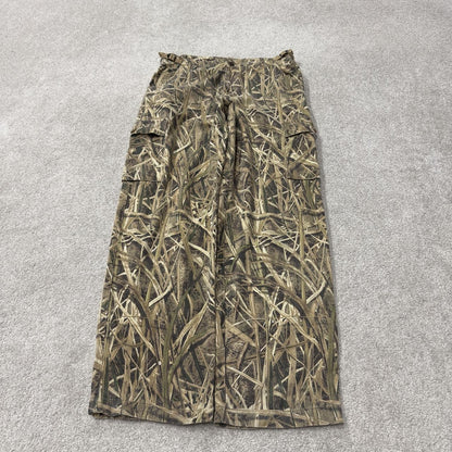 Cabelas’ Camo Realtree style cargo pants Y2K khaki Floaty leg camouflage loose hunting utility