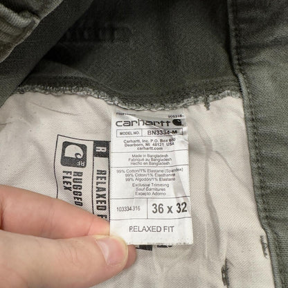 Carhartt double knee carpenter jeans green y2k Loose leg canvas relaxed skater style workwear