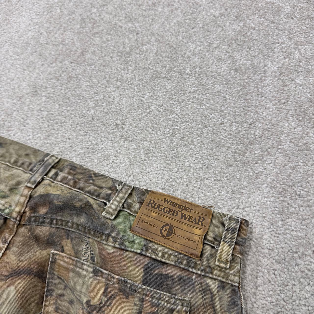 Wrangler realtree camo fleece lined jeans Y2K khaki camouflage pattern hunting utility trousers