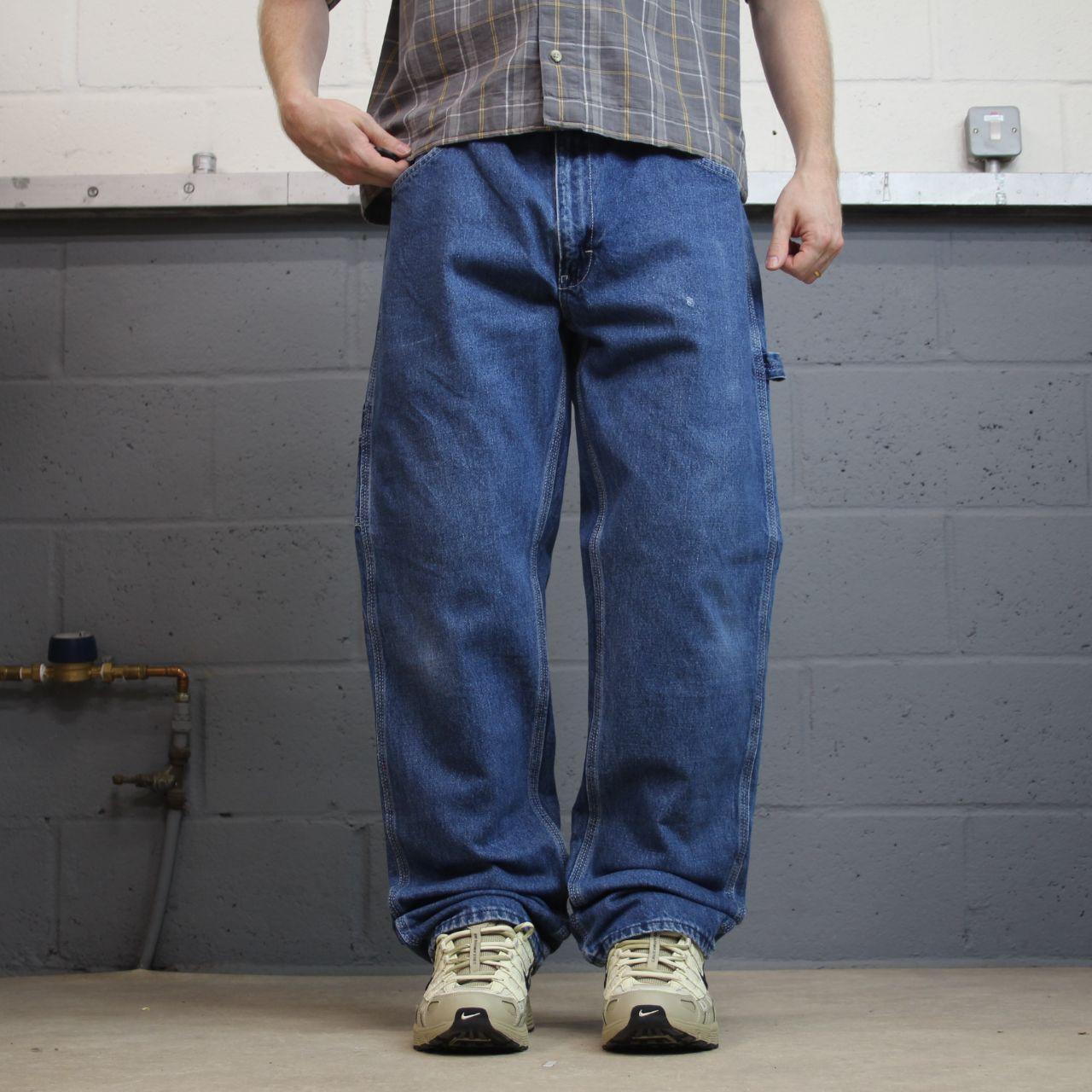 Denim carpenter jeans y2k W38L32 blue Straight leg skater style work cargos