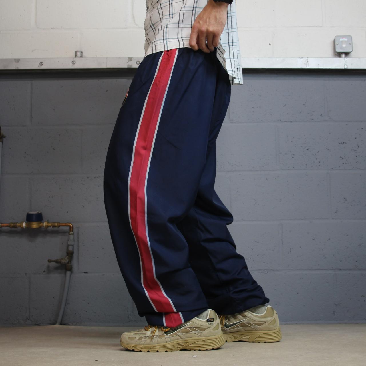 Vintage Champion USA Olympics baggy tracksuit bottoms navy XL