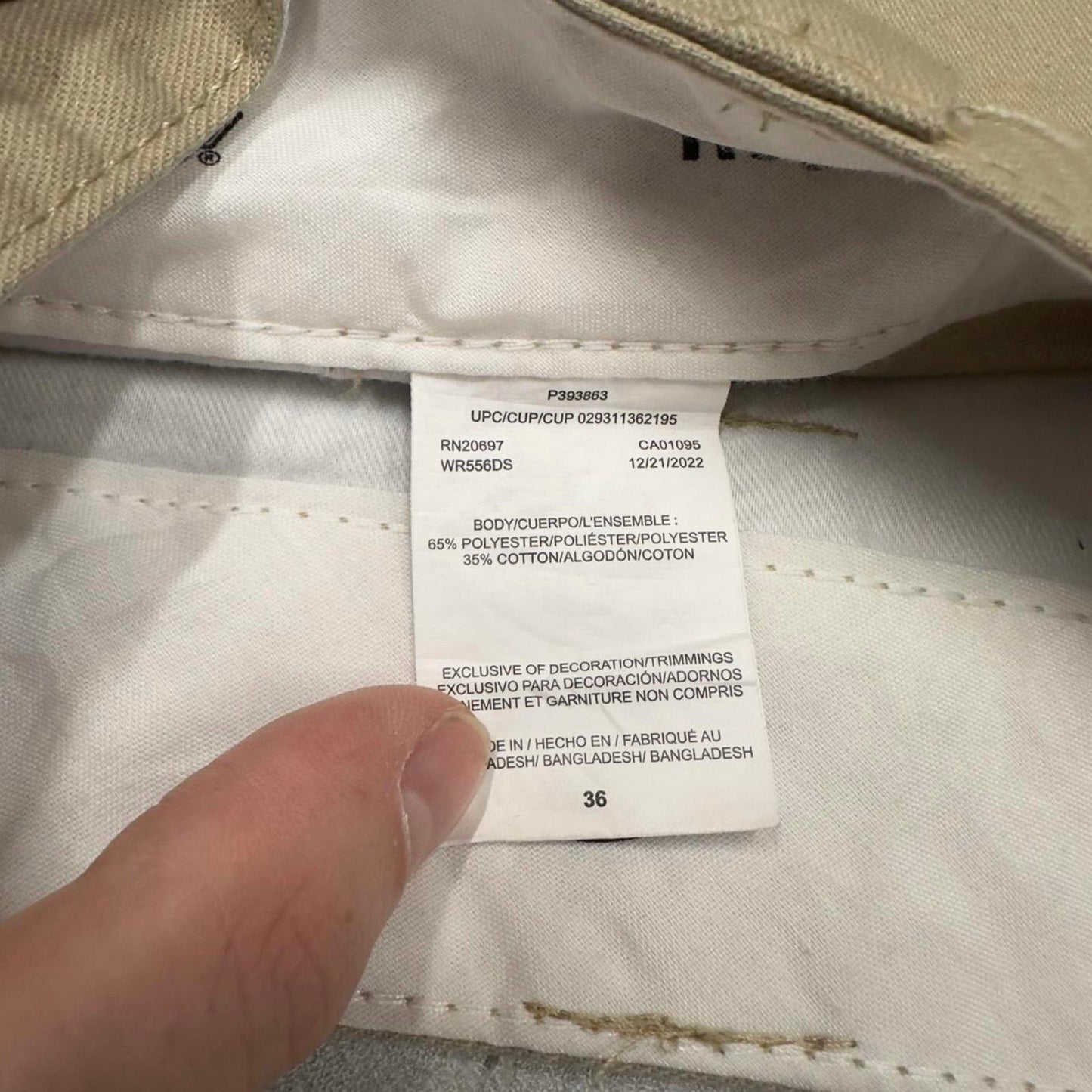 Khaki baggy Dickies cargo shorts W36 loose chino cargo skater style shorts