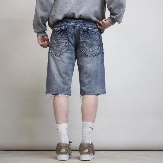 Embroidered denim shorts W36
