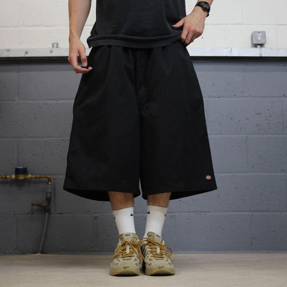 Dickies extra baggy chino shorts carpenter black Skater / surf style shorts long wide leg festival