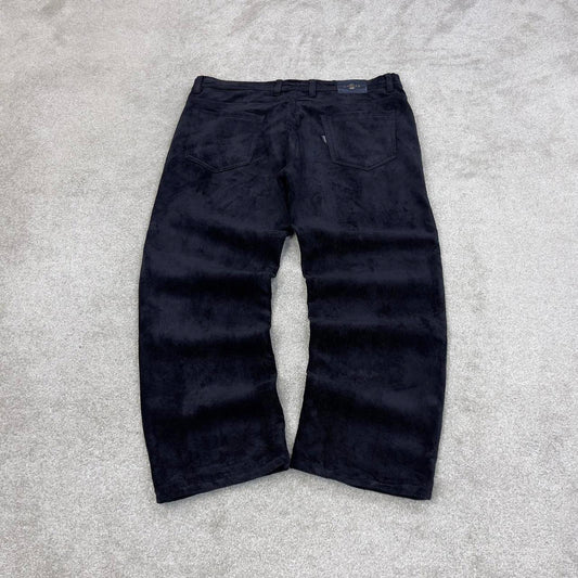 Vintage Navy Le Gutti wide wale corduroy trousers W40L29 wide leg jumbo cord pants 90s skate style