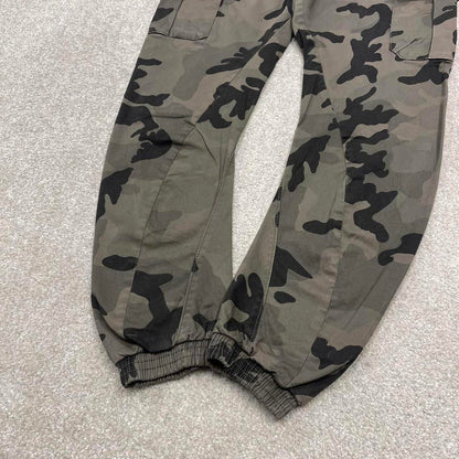 Y2K camo cargo pants khaki Urban classics camouflage cargo trousers utility cuffed legs