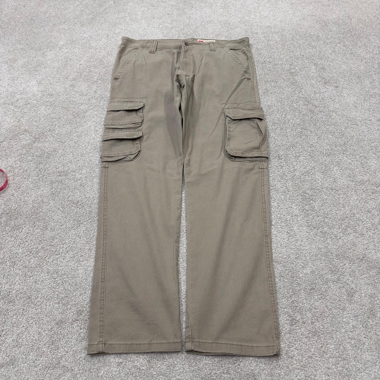 Wrangler cargo pants y2k beige W33L30 Slim Straight leg relaxed skater work pants