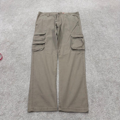 Wrangler cargo pants y2k beige W33L30 Slim Straight leg relaxed skater work pants