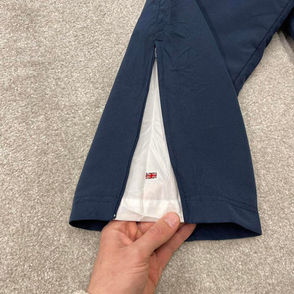 Vintage y2k Reebok tracksuit bottoms navy Loose lined embroidered track pants ankle zips