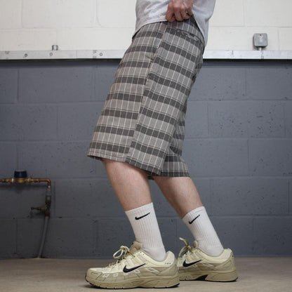 Dickies checkered chino shorts carpenter grey Chino skater / surf shorts loose fit festival