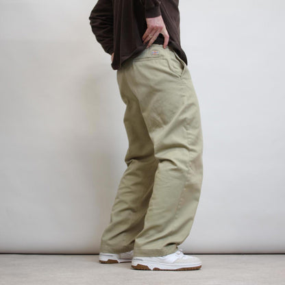 Beige Dickies pants W38L30 loose twill chino style skater pants