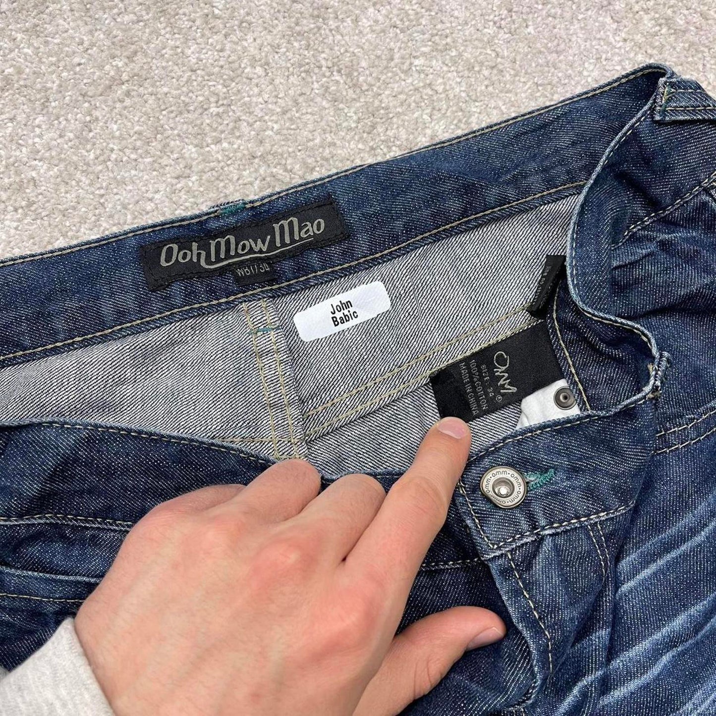 Y2k baggy shorts skater style blue OMM denim loose leg summer festival jorts