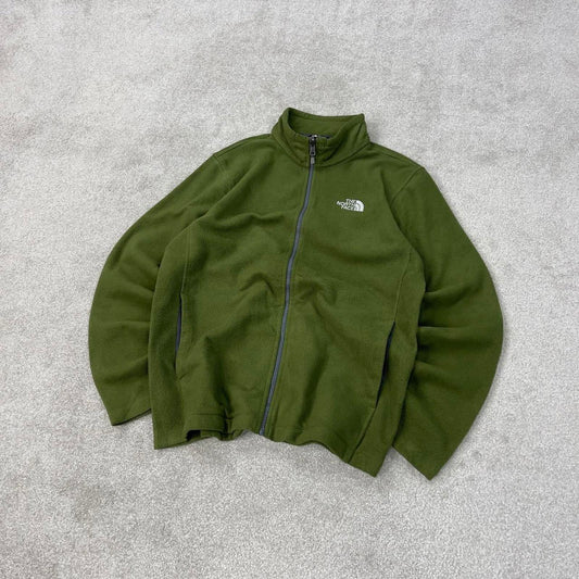 Y2K The North Face technical fleece Medium green men’s full zip TNF autumnal