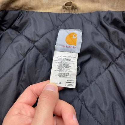 Vintage sand brown Carhartt traditional Detroit jacket Large technical boxy cropped fit 90s skater