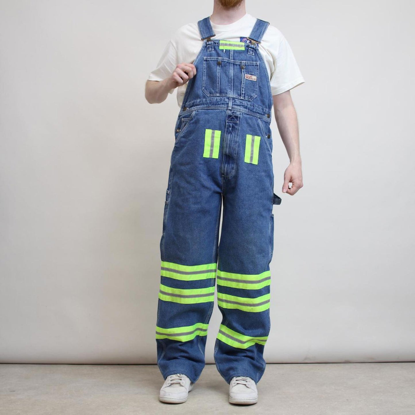 Vintage Ozark overalls W32 L32 loose denim 90s style carpenter dungarees