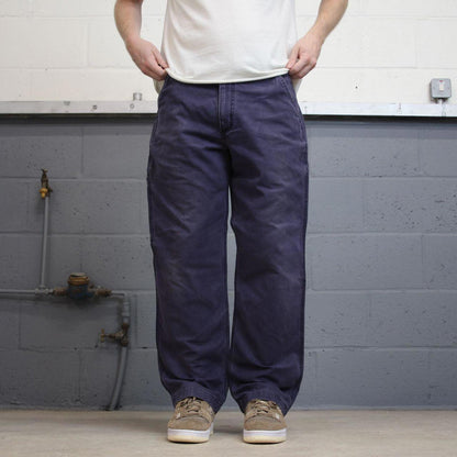 Mens Carhartt carpenter pants W36 L30 navy purple relaxed 90s style cargos