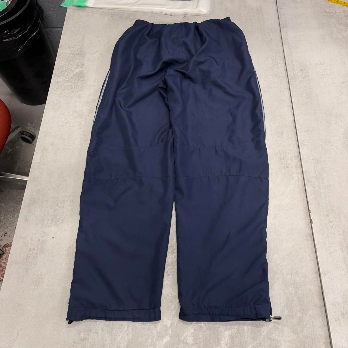 Navy Starter tracksuit bottoms S Loose y2k shell suit trackies