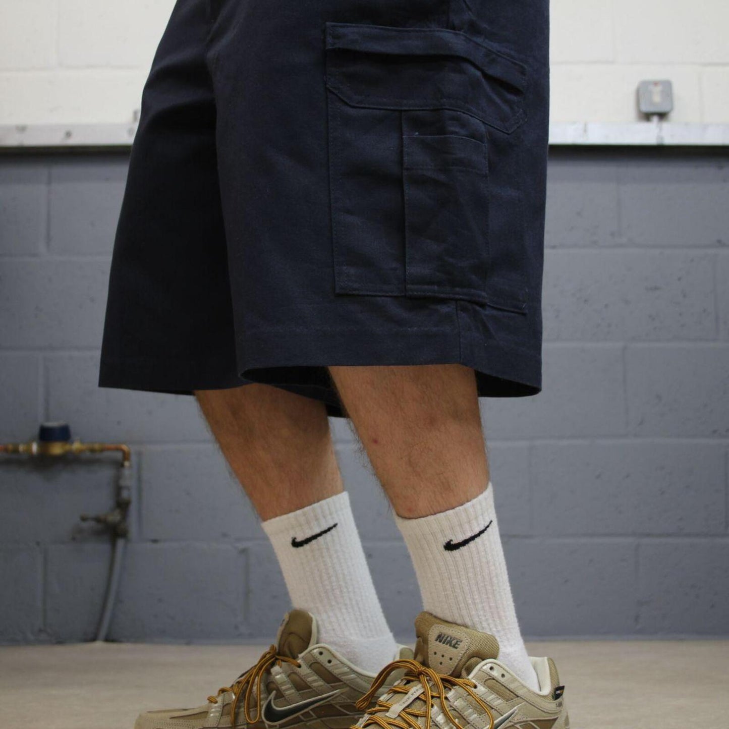 Dickies baggy cargo shorts navy Chino style skater shorts wide leg festival