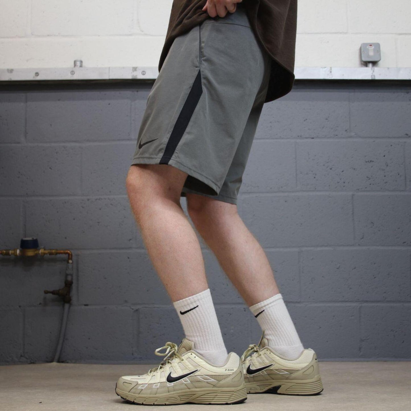 Nike sports shorts y2k Dri-Fit grey Casual style comfy loose floaty summer gym shorts