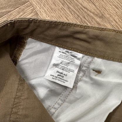 Y2K Wrangler cargo pants tan Loose straight utility workwear skater trousers