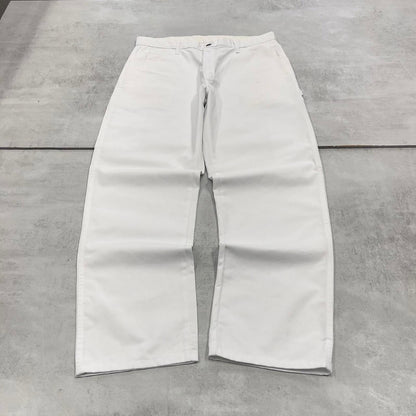Dickies carpenter jeans W36L32 baggy white canvas cargo skater style jeans